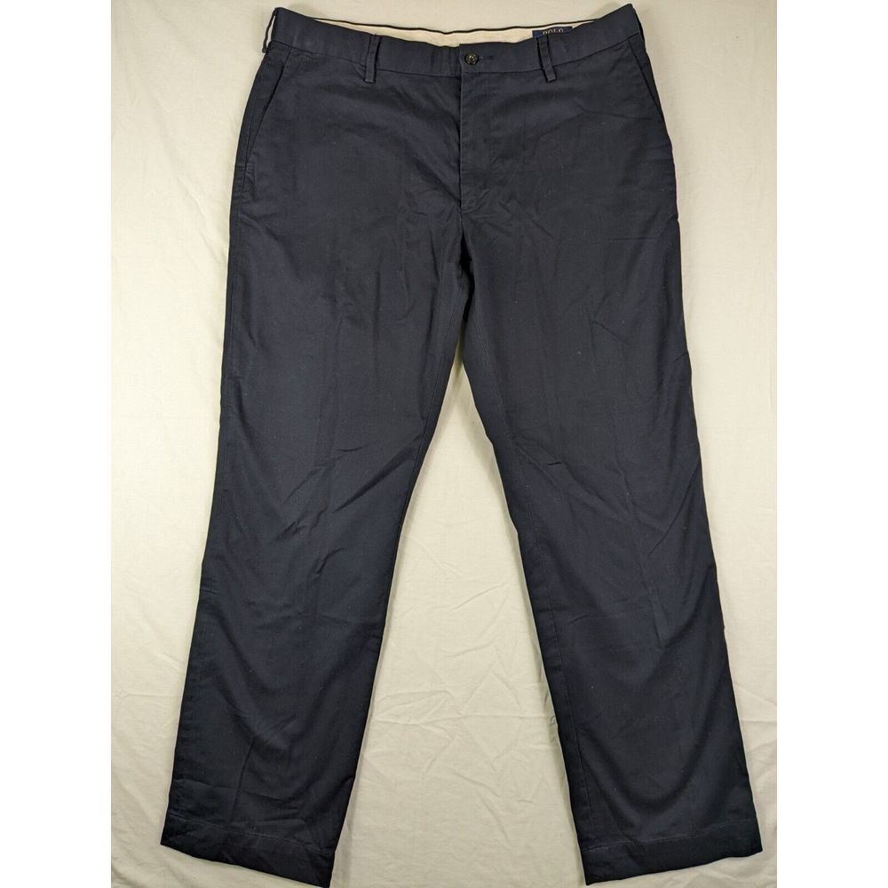 Polo Ralph Lauren‎ Stretch Classic Fit Pants Flat Blue Chino Mens Sz 36 x 32